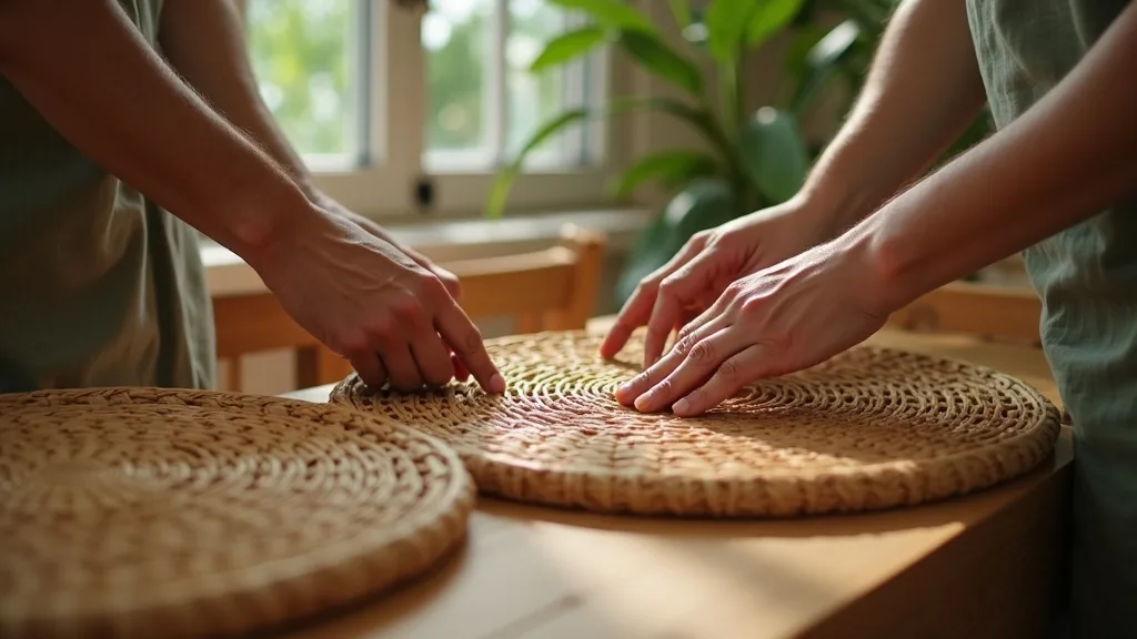 Inspecting Rattan Quality Before Shipment